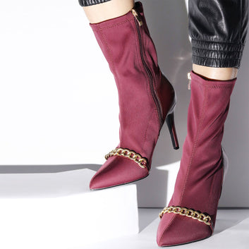 Chain Boot Burgundy