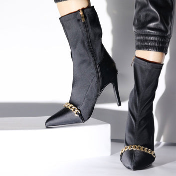 Chain Boot Black