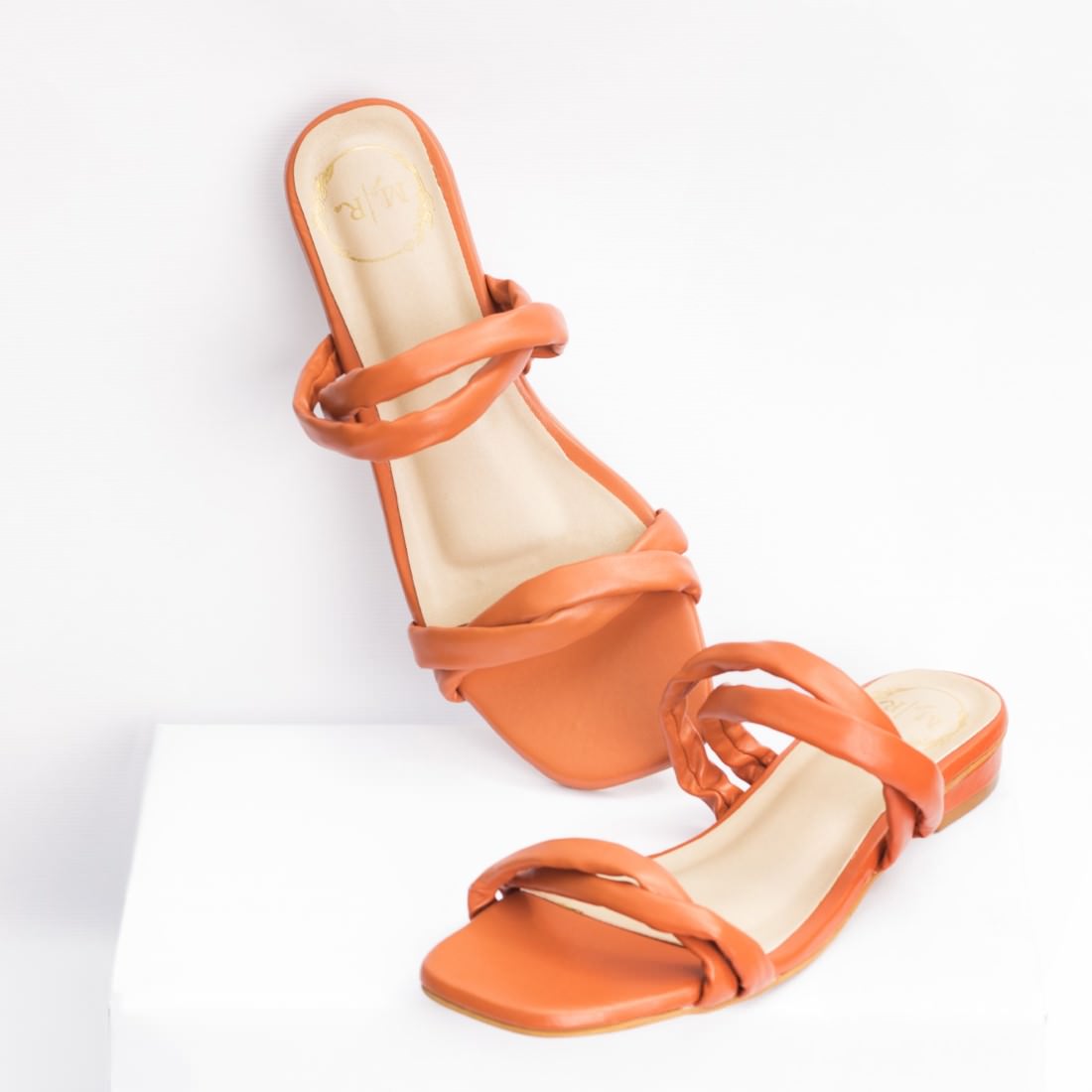 Rust Orange Martini Flats