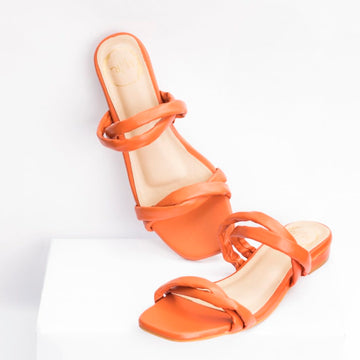 Rust Orange Martini Flats