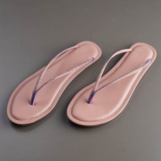 Pink Swaroski Flats