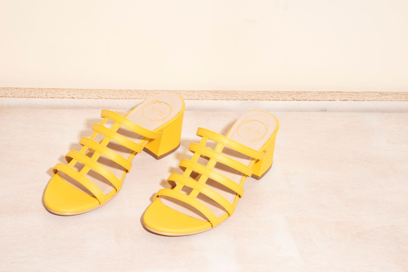 Yellow Block Heel