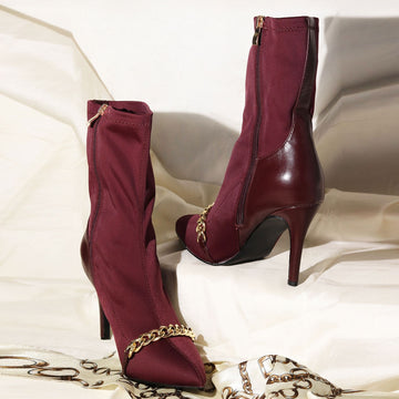Chain Boot Burgundy