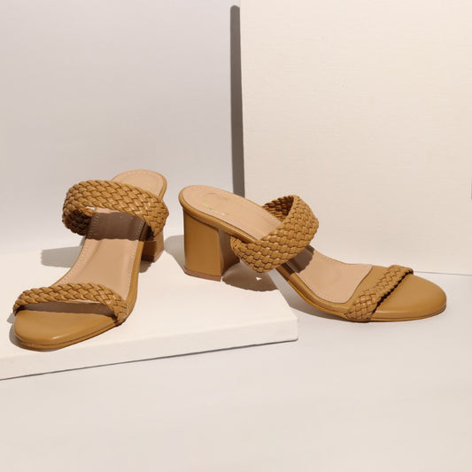 Knotted Camel 2 Straps Heel