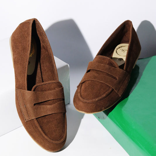 Nia Suede Loafer Dark Brown