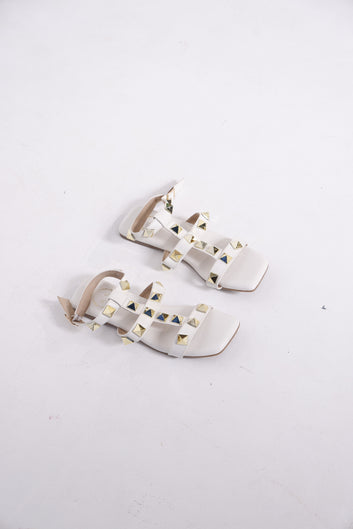 White Stud Sandal