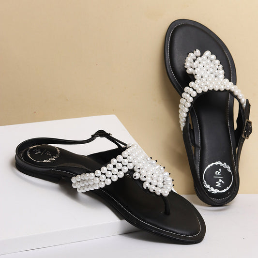Pearl Sandal Black