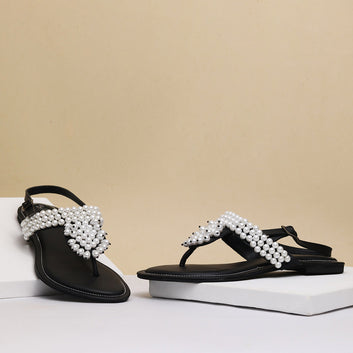 Pearl Sandal Black