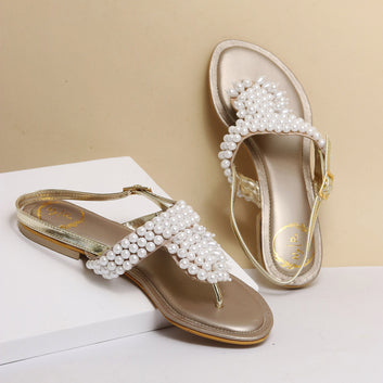Pearl Sandal Golden