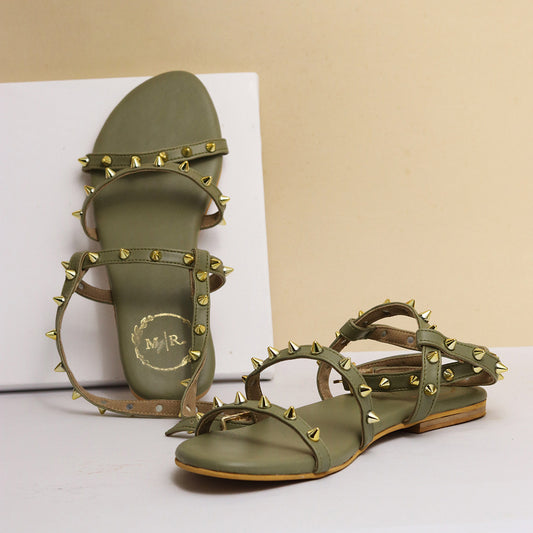 Olive Stud Sandal